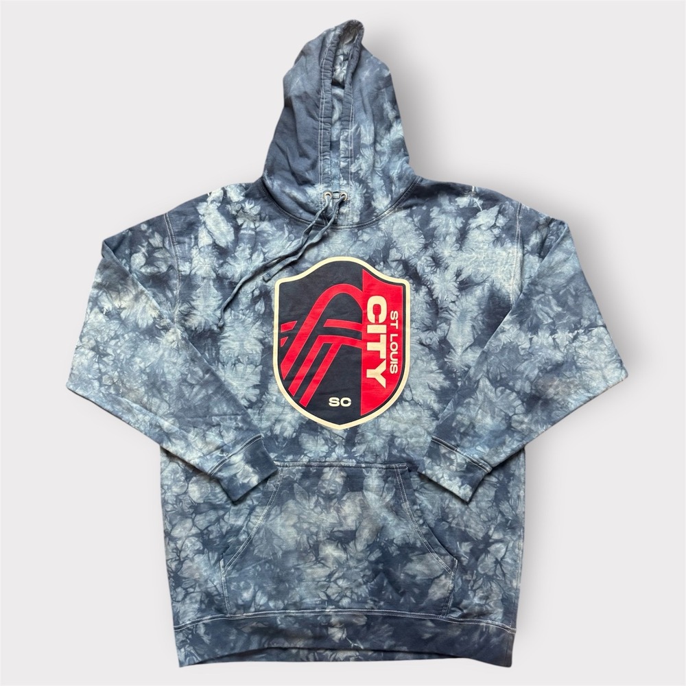 Stadium Essentials St. Louis City SC Tie Dye‎ Hoodie Mens XL Blue MLS Soccer